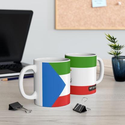 Equatorial Guinea Flag Coffee Tea Mug 11oz 15oz | Rep Ya Flag Ceramic Mug